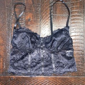 Black Lace Crop Top / Bralette